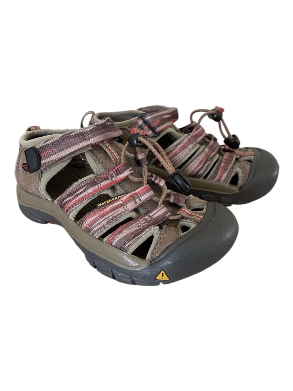 Keen Water Sandals Shoes Kids Size 12 Outdoors Hiking Brown Red Adjustable Strap